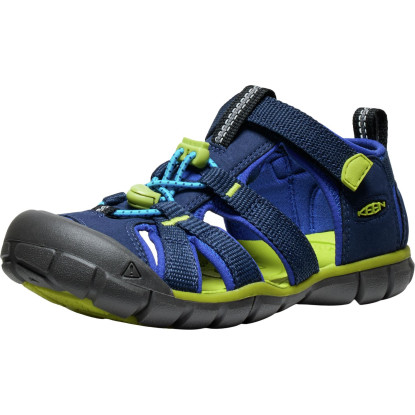 KEEN Seacamp II CNX Little Kid Sandals – Naval Academy/Chartreuse