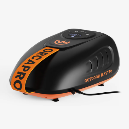 The Outdoor Master Orca Pro with battery 25 PSI electric Sup Air Pump
