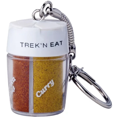 Trek'N Eat 4-in-1 Spice Shaker Keychain – Refillable Camping Spice Container