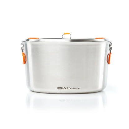 GSI Outdoors Glacier 3L Cookset Stainless Steel Camping Cook Set