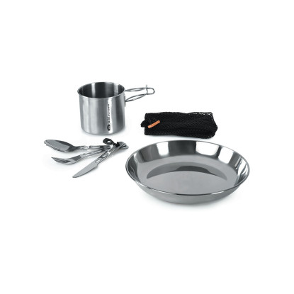 GSI Outdoors Glacier Stainless 1 Person Camping Tableware Set