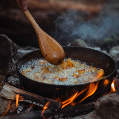 GSI Outdoors GUIDECAST Deep Frypan 25 cm lengva ketaus gili keptuvė