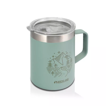 Rockland Camp Mug Green 350 ml Vacuum Insulated Travel Mug