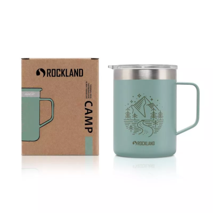 Rockland Camp Mug Green 350 ml Vacuum Insulated Travel Mug