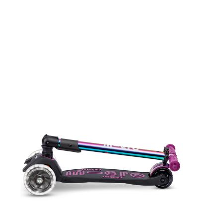 Maxi Micro Deluxe Foldable LED Neochrome Purple Kids Scooter