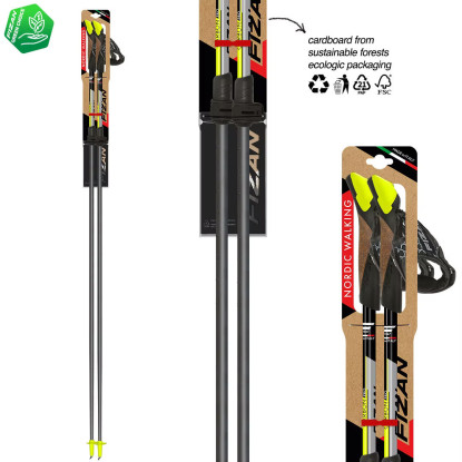 Fizan Carbon Pro anglies pluošto šiaurietiško ėjimo lazdos