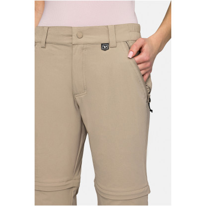 Viking Rocklyn 2 in 1 Lady Beige – moteriškos turistinės kelnės-šortai 2 viename