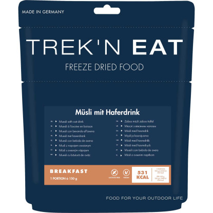 Trek'N Eat Müsli su avižų gėrimu 150 g – liofilizuoti pusryčiai kelionėms ir žygiams