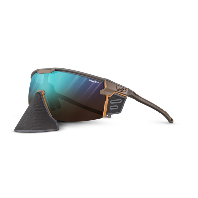 Julbo Ultimate Cover Matt Brown/Orange REACTIV 2–4 – fotochrominiai kalnų ir alpinizmo akiniai