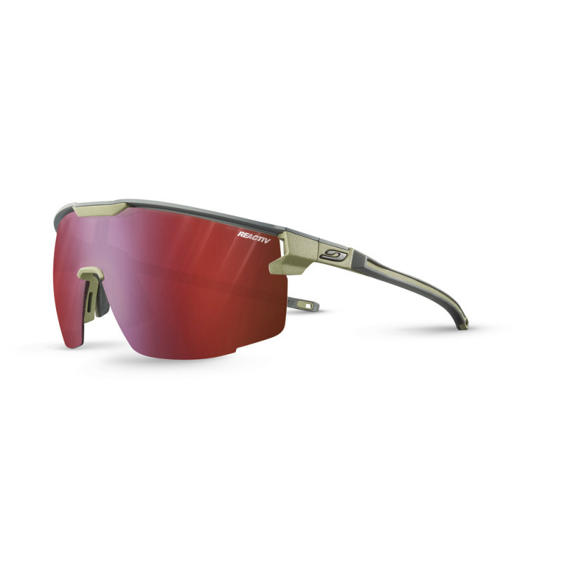 Julbo Ultimate Dark Grey / Army Green REACTIV 0-3 High Contrast fotochrominiai sportiniai akiniai – J5464145