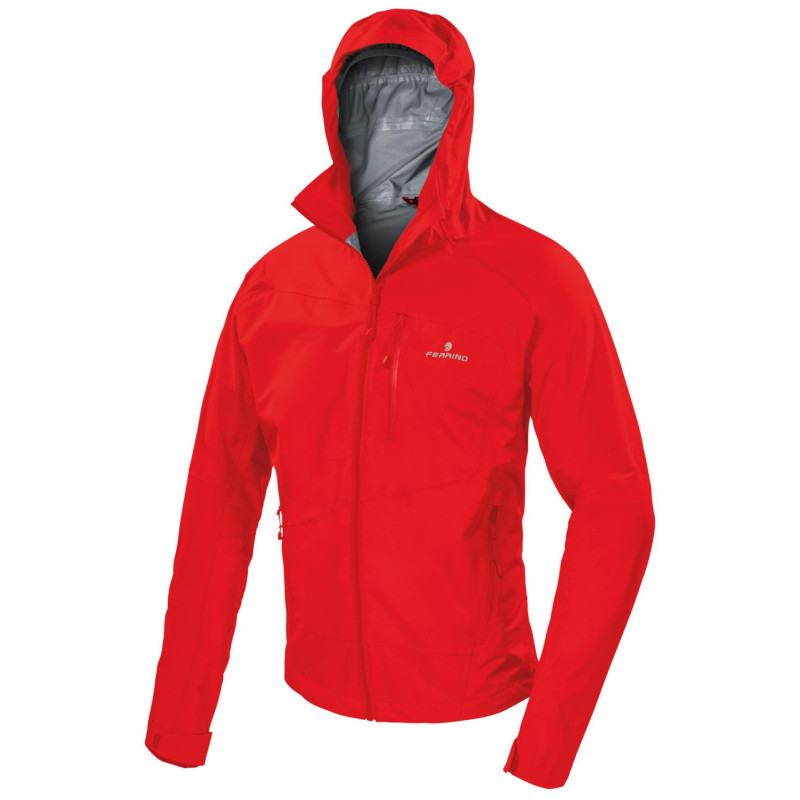 Ferrino Acadia Jacket Man Black / Light Red – Men's Waterproof Hardshell Jacket