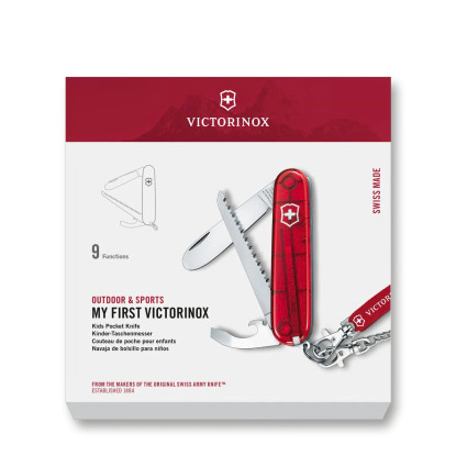 Victorinox My First Victorinox 0.2373.T Red Transparent Swiss Army Knife