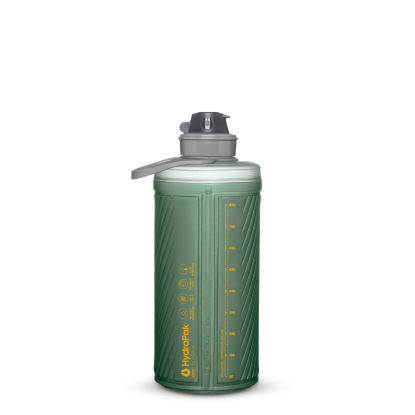 HydraPak Flux 1L Collapsible Water Bottle sage green