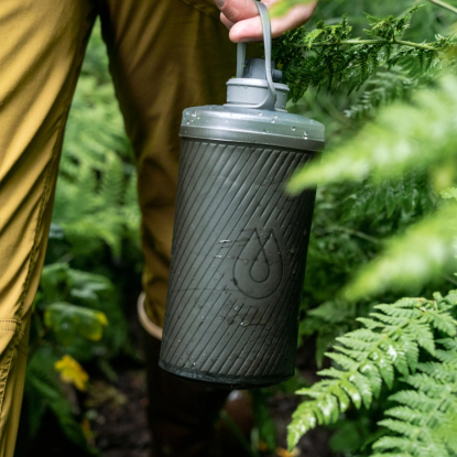 HydraPak Flux 1L Collapsible Water Bottle golden yellow