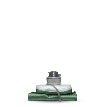 HydraPak Flux 1.5L Collapsible Water Bottle sage green