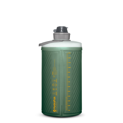 HydraPak Flux 1.5L Collapsible Water Bottle sage green