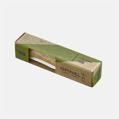 Opinel N°08 Oak sulankstomas peilis – ąžuolo rankena
