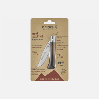 Opinel néo7 Alpine Dark Brown sulankstomas peilis