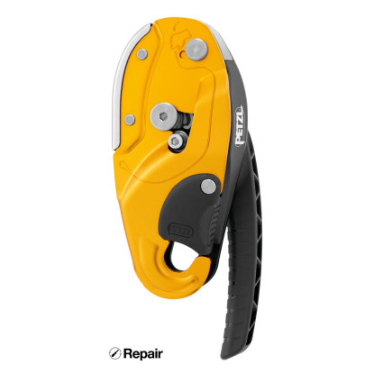PETZL RIG Repairable – remontuojamas nusileidimo įtaisas, geltonas