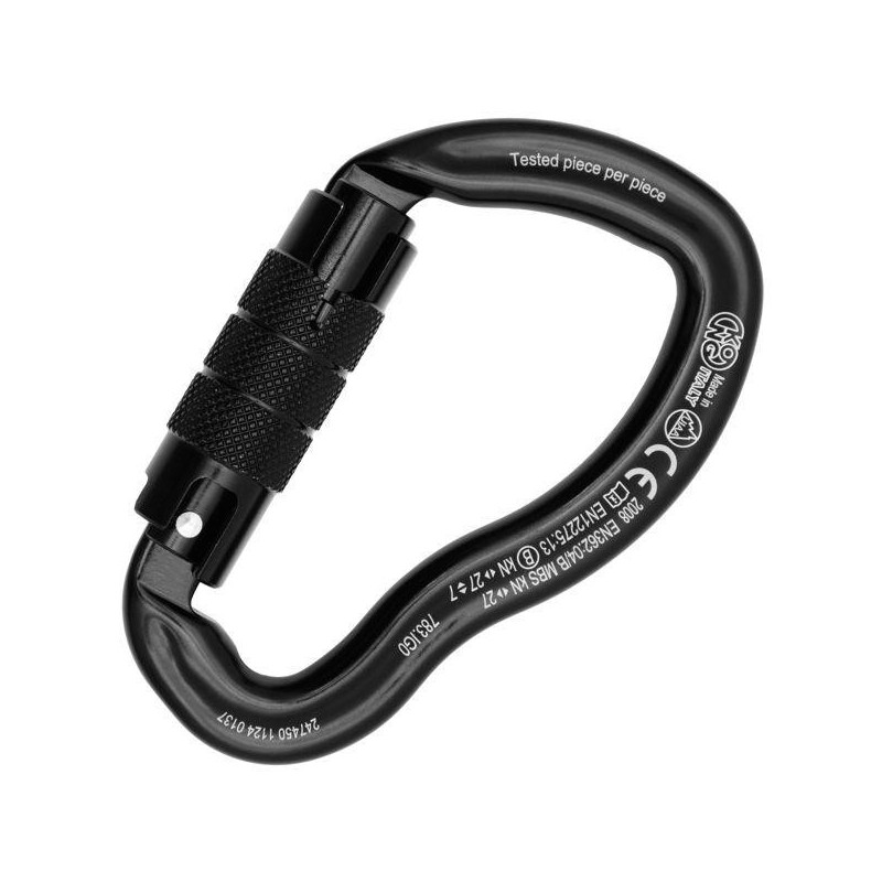 KONG Ergo Twist Lock – aliumininis karabinas su automatiniu užraktu,