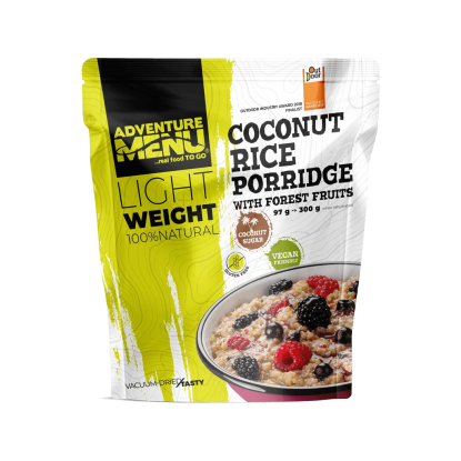 Adventure Menu Coconut rice porridge with forest fruits