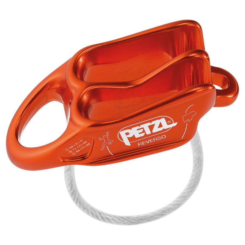 Petzl Reverso orange – Lightweight Belay and Rappel Device