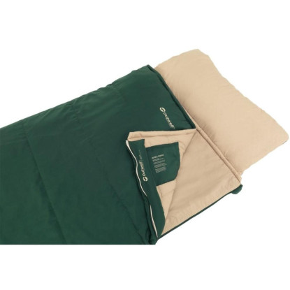 Outwell Contour Prime Green – Reversible Sleeping Bag with Pillow