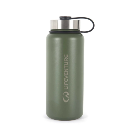 Lifeventure Stainless Steel Flask 1000 ml, khaki