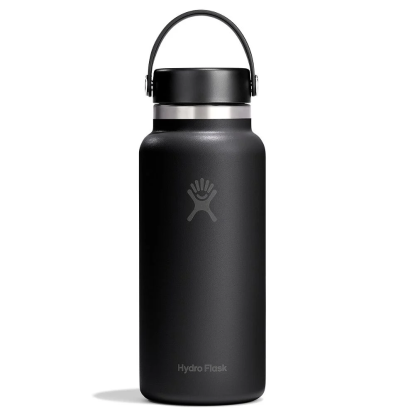 Hydro Flask Wide Mouth Insulated Bottle 32 oz / 946 ml, Tonal Black