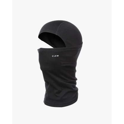 CLEW Merino Facemask merino vilnos veido kaukė žiemos sportui, Black