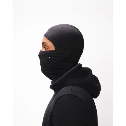 CLEW Merino Facemask merino vilnos veido kaukė žiemos sportui, Black