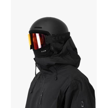 CLEW Merino Facemask Merino Wool Face Mask for Winter Sports, Black