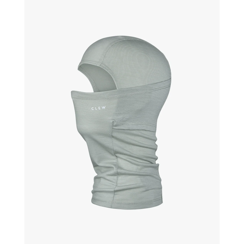 CLEW Merino Facemask Merino Wool Face Mask for Winter Sports, Sage Green