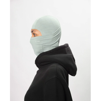 CLEW Merino Facemask Merino Wool Face Mask for Winter Sports, Sage Green