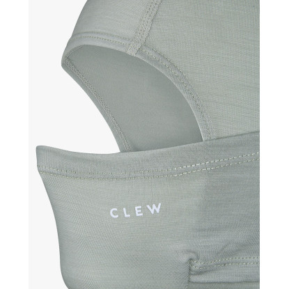 CLEW Merino Facemask Merino Wool Face Mask for Winter Sports, Sage Green