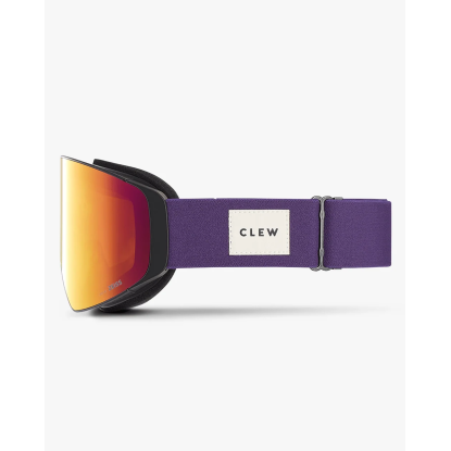 CLEW Magnetic Goggle slidinėjimo ir snieglenčių akiniai, Purple
