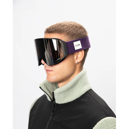 CLEW Magnetic Goggle slidinėjimo ir snieglenčių akiniai, Purple