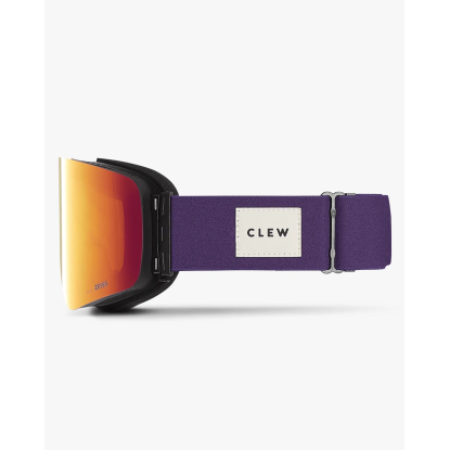 CLEW Magnetic Goggle Slim slidinėjimo ir snieglenčių akiniai, Purple