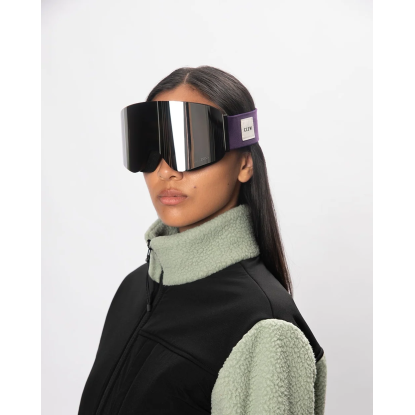 CLEW Magnetic Goggle Slim Ski and Snowboard Goggles, Purple
