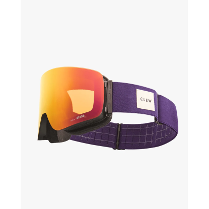 CLEW Magnetic Goggle Slim Ski and Snowboard Goggles, Purple